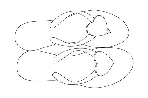 Flip flops graphic design template illustration isolated.  Stock Illustration