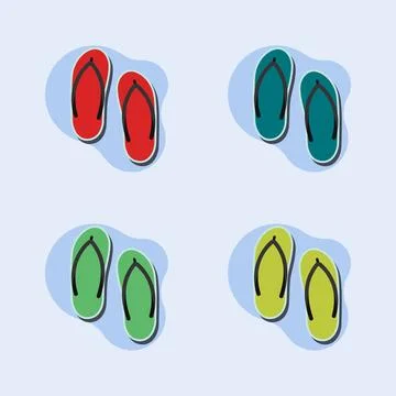 Flip flops graphic design vector illustration Stock Illustration