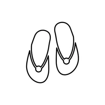 Flip flops icon. Beach and vacation icon vector illustration Stock Illustration