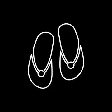 Flip flops icon. Beach and vacation icon vector illustration Stock Illustration