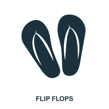 Flip Flops icon. Flat style icon design. UI. Illustration of flip flops icon Stock Illustration