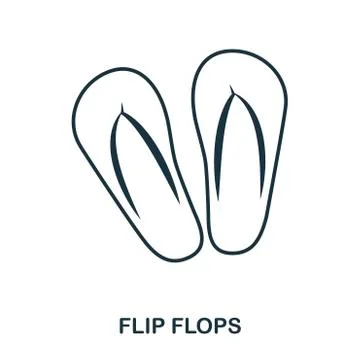Flip Flops icon. Flat style icon design. UI. Illustration of flip flops icon Stock Illustration