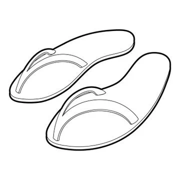 Flip flops icon, isometric 3d style Stock Illustration