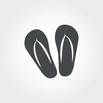 Flip Flops icon. Pixel perfect. Using for web design, apps, software, print Stock Illustration