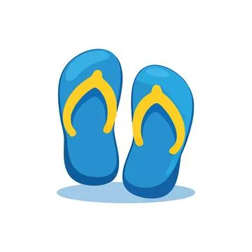 Flip Flops Icon – Summer Beach Sandals Flat Design Illustration 스톡 일러스트