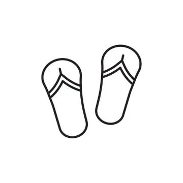 Flip flops icon vector on white background Stock Illustration