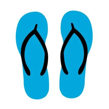 Flip flops icon on white background. sandals traveling equipment sign. Stock Illustration