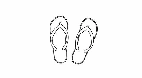 Flip Flops Illustration. Stock Illustration