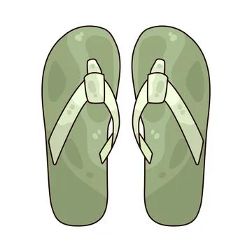 Flip flops illustration Stock Illustration