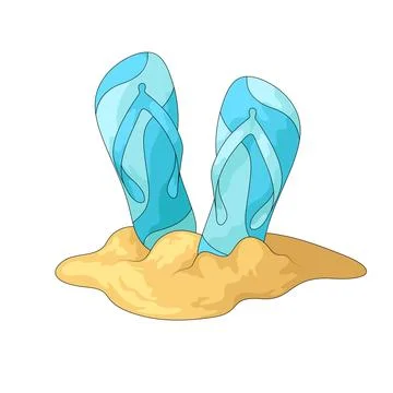 Flip flops illustration 스톡 일러스트