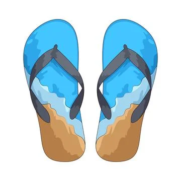 Flip flops illustration Ilustración de archivo