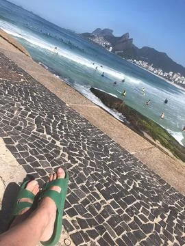 Flip flops in ipanema Stock Photos