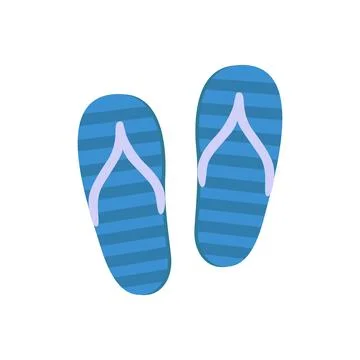 Flip flops isolate on a white background. Slippers icon. Stock Illustration