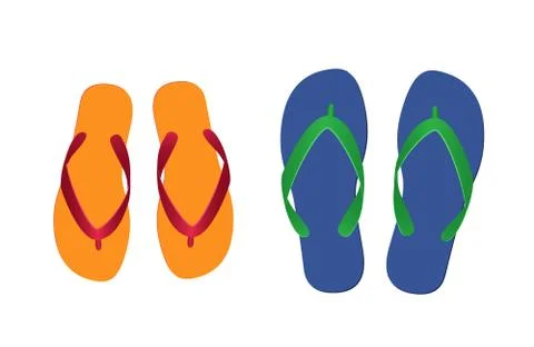 Flip flops isolated Stock Illustration