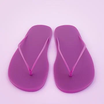 Flip flops isolated on pink background Stock Illustration