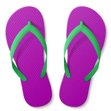 Flip flops isolated on white background Stock Illustration