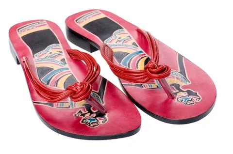 Flip flops isolated on white background Stock Photos