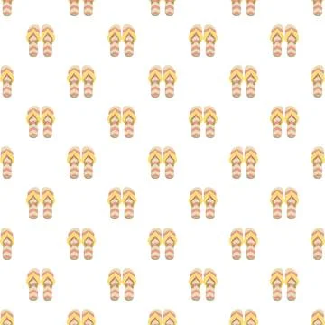 Flip flops repeating pattern for summer vacation Stock Illustration