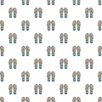 Flip flops seamless pattern representing summer vacation concept Stock Illustration