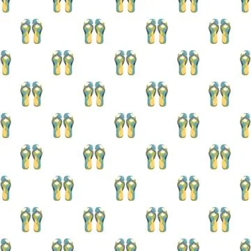 Flip flops seamless pattern for summer vacation Stock Illustration