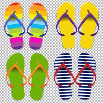 Flip Flops Set Stock Illustration