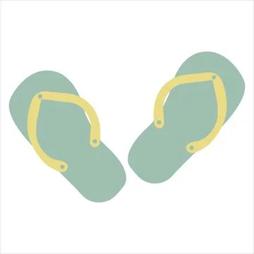 Flip flops set. Isolated vector design. Stock Illustration