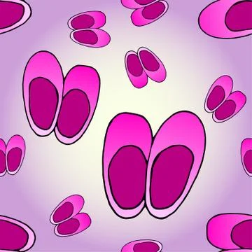 Flip flops shoe seamless vector pattern background. Stock Illustration