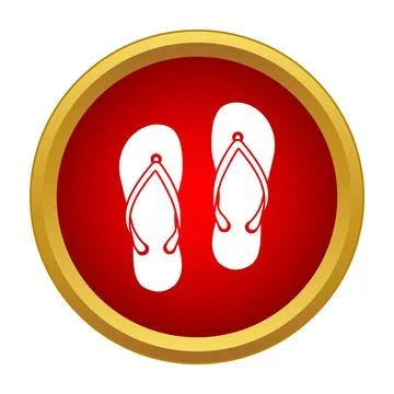 Flip flops showing summer beach vacation icon Stock Illustration