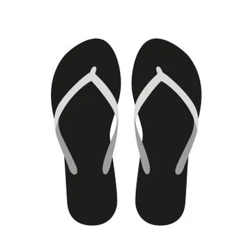 Flip flops simple pictogram isolated on a white background Stock Illustration