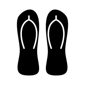 Flip flops, slippers silhouette vector symbol icon design. Stock-Illustration