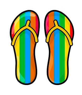 Flip flops, slippers vector symbol icon design. Stock Illustration