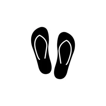 Flip flops solid icon, travel tourism Stock Illustration