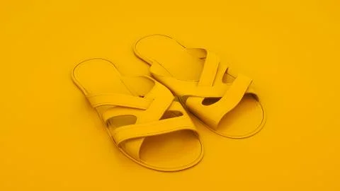 Flip flops. Summer concept. 3d illustration Stock Photos