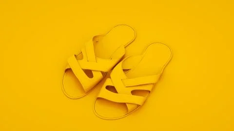 Flip flops. Summer concept. 3d illustration Stock Photos