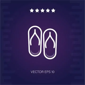 Flip flops vector icon Illustrazione stock