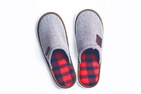 Flip flops on the white background. Foto stock