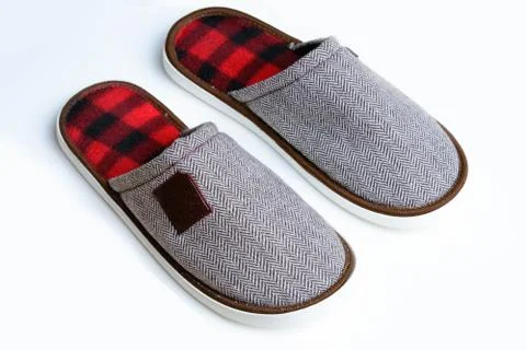 Flip flops on the white background. Stock Photos