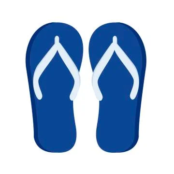 Flip flops on white background. Vector illustration. EPS 10. Stock Illustration