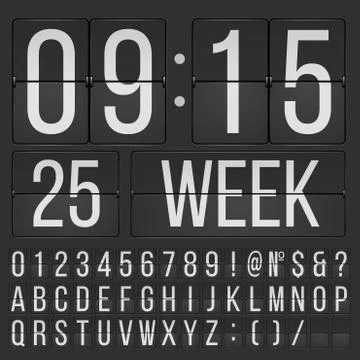 Flip font Stock Illustration