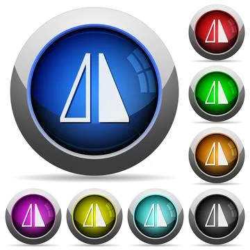Flip horizontal round glossy buttons Stock Illustration