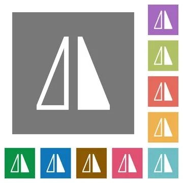 Flip horizontal square flat icons イラスト素材