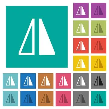 Flip horizontal square flat multi colored icons Illustrazione stock