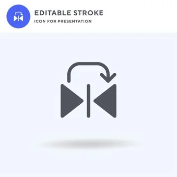 Flip icon vector, filled flat sign, solid pictogram isolated on white, logo i Stock Illustration