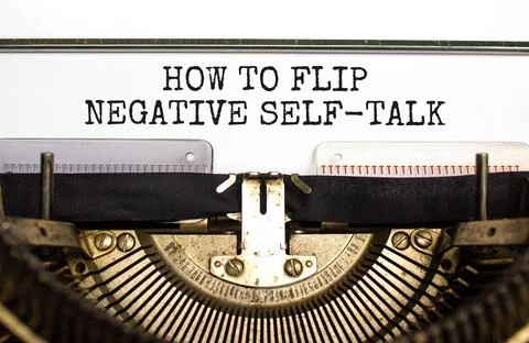 Flip negative self-talk symbol. Concept words How to flip negative self-talk  Stock Photos