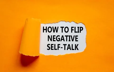 Flip negative self-talk symbol. Concept words How to flip negative self-talk  Stock Photos