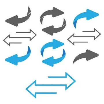 Flip over or turn arrow. Reverse sign Ilustración de archivo