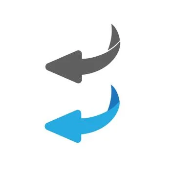 Flip over or turn arrow. Reverse sign Stock Illustration