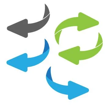 Flip over or turn arrow. Reverse sign Ilustración de archivo