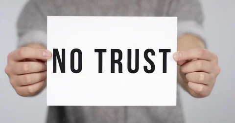 Flip paper no trust Stock Footage 75426540