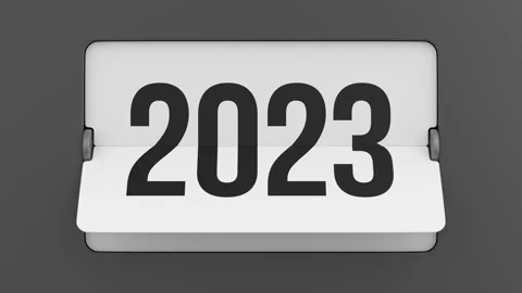 Flip scoreboard 2027 year. 3D render Stock Footage 337681809
